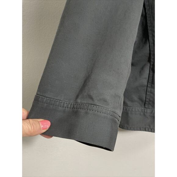 ANN TAYLOR LOFT Crop Blazer Women Size Med Gray Button Up Lightweight Jacket - Picture 6 of 14